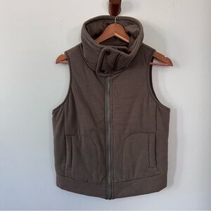 Splendid Bridger Quilted Moto Vest Olive Green • Medium